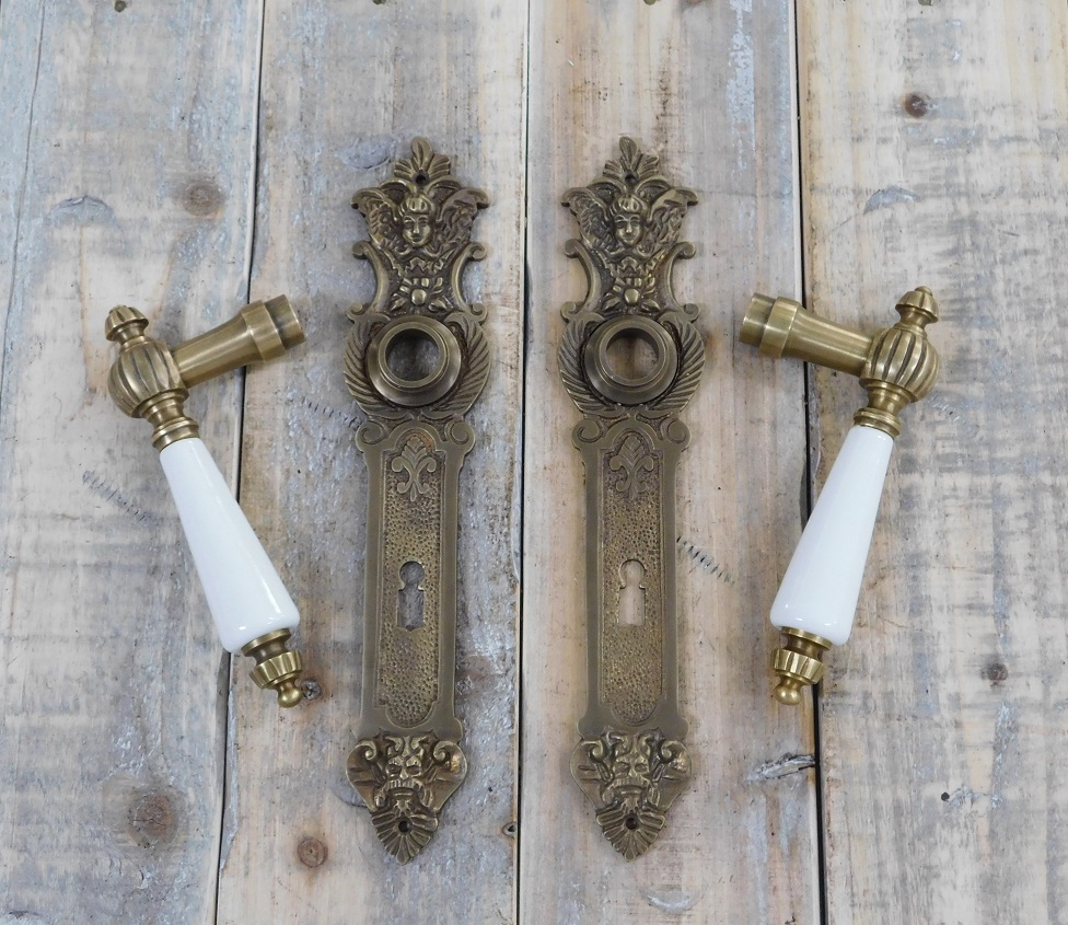 tags: antieke hardware, messing, Barok deurbeslag, antieke koperen