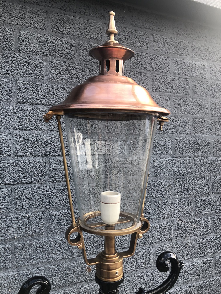 dok accumuleren Presentator Buitenlamp, lantaarn met keramische fitting en glas, gegoten aluminium... -  decohomeliving.com