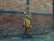 Statue Mutter Maria mit Jesus XL - 130 cm - Alt Polystone