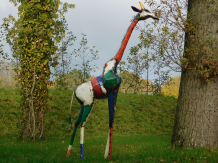 Giraffe Zamu XL - 205 cm - Handgefertigtes Metall Kunstwerk