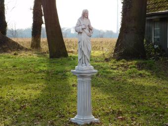 Statue Heiliges Herz auf Sockel - 150 cm - Stein