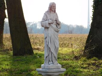 Statue Heiliges Herz auf Sockel - 150 cm - Stein