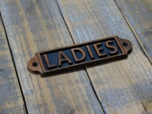 Ladies - deurbordje - gietijzer