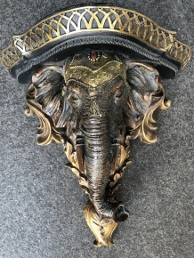 Wandhalterung Elefant, Polyresin