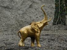 Sculptuur olifant - goud - alu