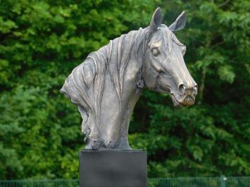 Statue Pferdekopf - 40 cm - Holzoptik