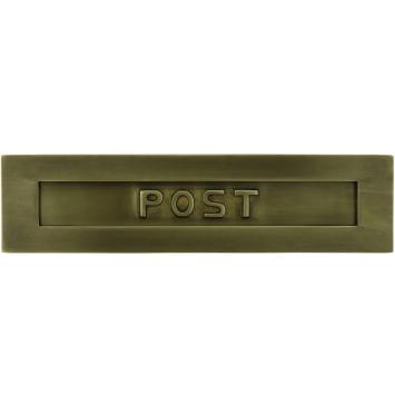 Briefkastenklappe POST - Messing 