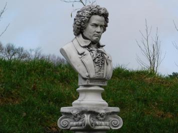 Büste von Beethoven auf Sockel - 127 cm - Stein