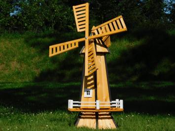 Windmühle - 130 cm - Imprägniertes Holz