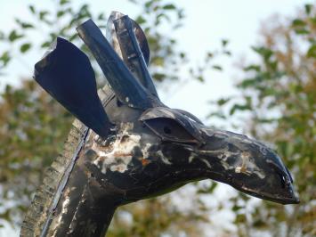 Giraffe Zuri XL - 200 cm - Handgefertigte Metallstatue