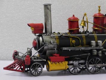 Dampflokomotive aus Metall - 40 cm - Handarbeit - Zug