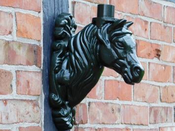 Wandarm Paardenhoofd voor Lamp - Alu - Groen of zwart