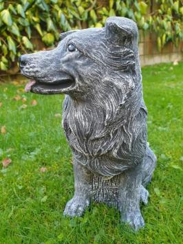 Gartenstatue von Hund, Sjors, Schäferhund, Beton