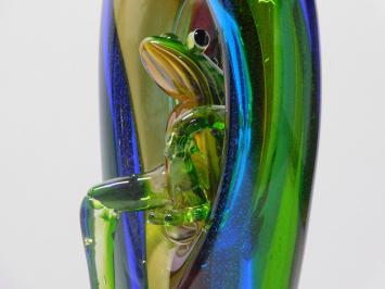 Vase mit Frosch - 45 cm - Komplett in Farbe