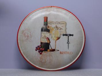 Vintage Wandbord Bistro - 35 cm - Metaal